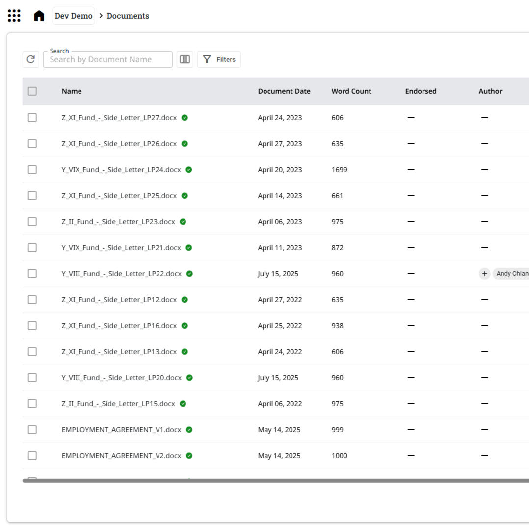 Fund Curator Document Repository